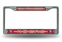 San Francisco 49ers Glitter Chrome License Plate Frame
