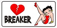 Betty Boop Heart Breaker Photo License Plate