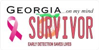 Georgia Survivor Photo License Plate