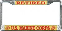 U.S. Marine Retired License Plate Frame