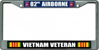 82nd Airborne Vietnam Veteran Chrome License Plate Frame