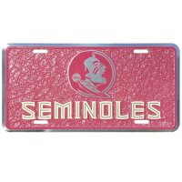 Florida State Seminoles Mosaic Metal License Plate