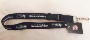 Seattle Seahawks Blackout Lanyard With Safety Fastener
