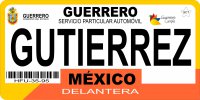 Mexico Guerrero Photo License Plate