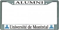 Universite de Montreal Alumni Chrome License Plate Frame