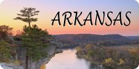 Arkansas River Scene Photo License Plate