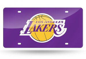 Los Angeles Lakers Purple Laser License Plate
