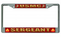 USMC Sergeant Photo License Plate Frame