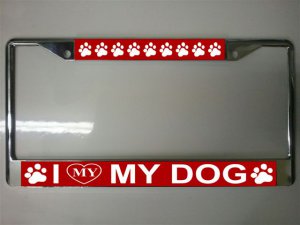 I (Heart) My Dogs Photo License Plate Frame