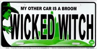 Wicked Witch Metal License Plate