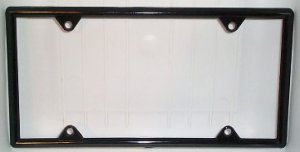 Black Vinyl License Plate Frame Kit