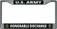 U.S. Army Honorable Discharge Chrome License Plate Frame