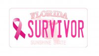 Florida Breast Cancer Survivor Photo License Plate