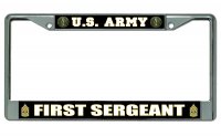 U.S. Army First Sergeant Photo License Plate Frame