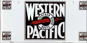 Western Pacific License Plate