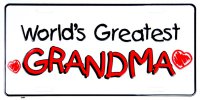 World's Greatest Grandma License Plate