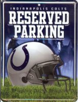 Indianapolis Colts Metal Parking Sign