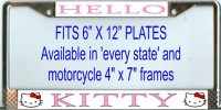 Hello Kitty License Plate Frame