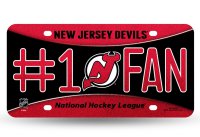 New Jersey Devils #1 Fan Glitter License Plate