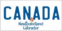 Newfoundland Labrador Canada Photo License Plate