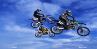 Dirt Bikers with Clouds License Plate