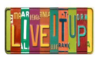 LIVEITUP Cut Style Metal Art License Plate