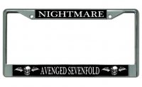 Avenged Sevenfold "Nightmare" Chrome License Plate Frame