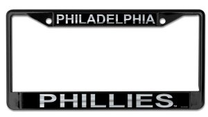 Philadelphia Phillies Laser Black License Plate Frame