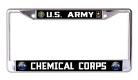 U..S. Army Chemical Corps Chrome License Plate Frame
