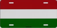 Hungary Flag Metal License Plate