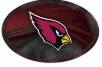 Arizona Cardinals Chrome Die Cut Oval Decal
