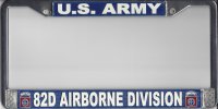 U.S. Army 82D Airborne Division License Plate Frame