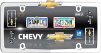 Chevrolet Adjustable Chrome License Plate Frame