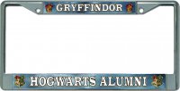 Gryffindor Hogwarts Alumni Chrome License Plate Frame