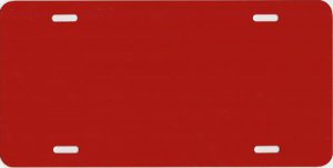 0.040 Red Metallic Blank Metal License Plate