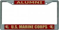 U.S. Marine Corps Alumni Chrome License Plate Frame