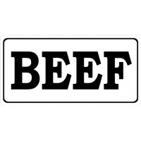 Beef Photo License Plate