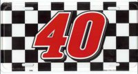 #40 Racing License Plate