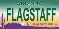Arizona Flagstaff Photo License Plate