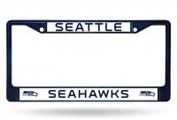 Seattle Seahawks Anodized Navy License Plate Frame