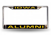 Iowa Hawkeyes Alumni Laser Chrome License Plate Frame