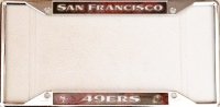 San Francisco 49ers EZ View Chrome License Plate Frame