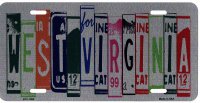 West Virginia Cut Style Metal License Plate