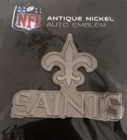New Orleans Saints Antique Nickel Auto Emblem