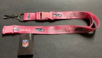 Seattle Seahawks Pink Lanyard With Safety Fastener