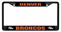 Denver Broncos Black License Plate Frame
