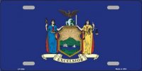 New York State Flag Metal License Plate