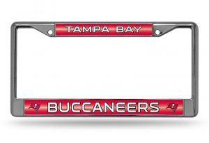 Tampa Bay Buccaneers Glitter Chrome License Plate Frame