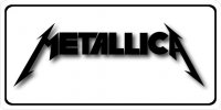 Metallica Script Photo License Plate