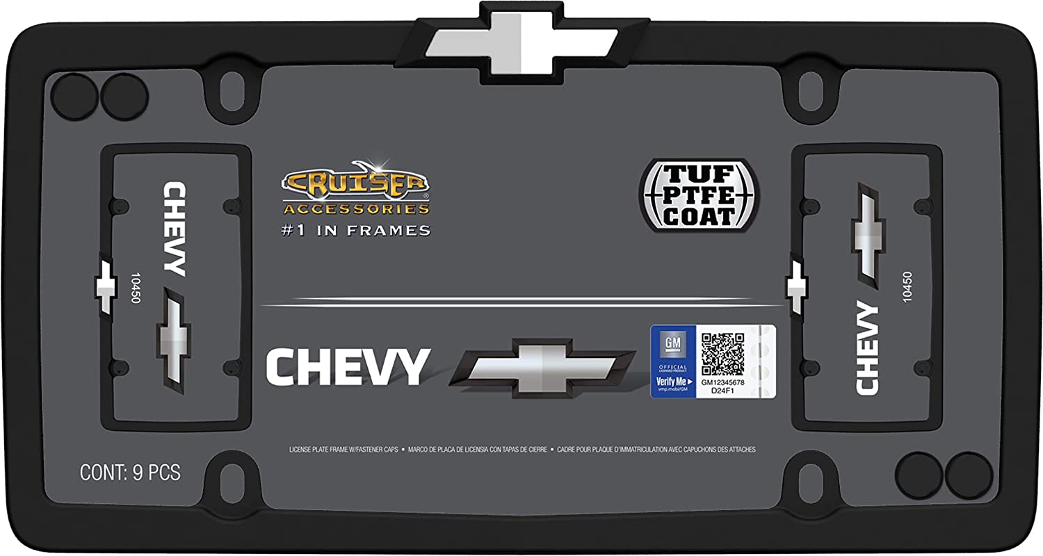 Chevy Adjustable Logo Tuf COAT License Plate Frame